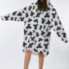 Cow Pattern Hoodie Blanket