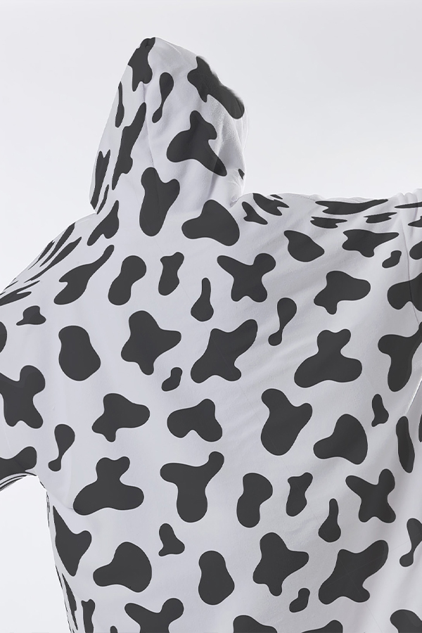 Cow Pattern Hoodie Blanket 3