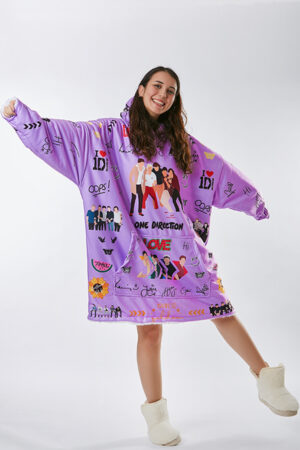 1d blanket hoodie purple