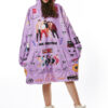 1d blanket hoodie purple