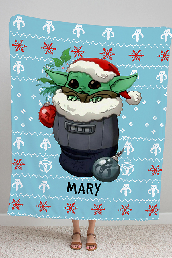 Baby yoda outlet christmas blanket