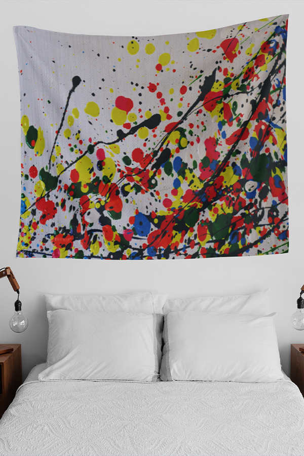 Color Droplets Wall Tapestry