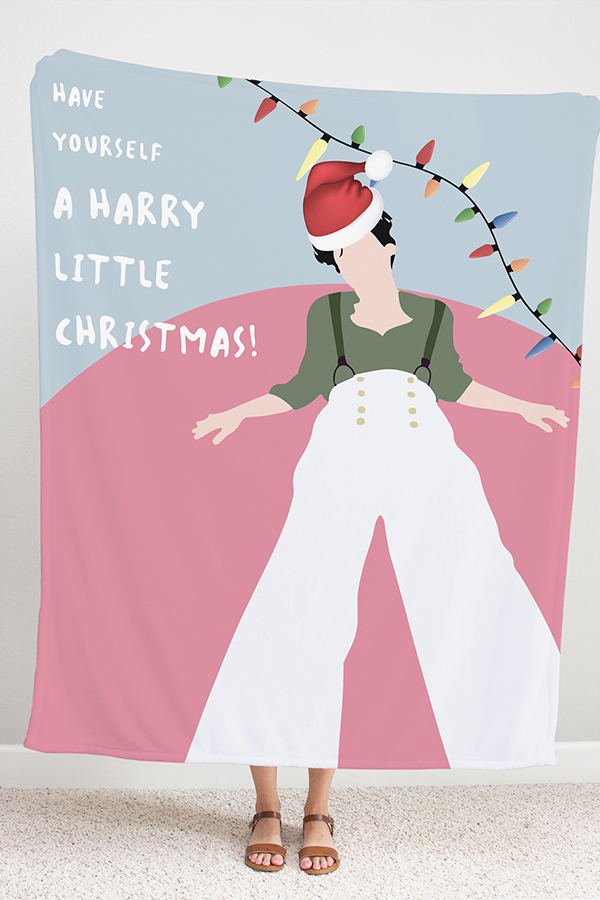 Harry Styles Merry Christmas Blanket