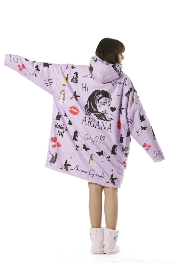 Ariana Purple Hoodie Blanket
