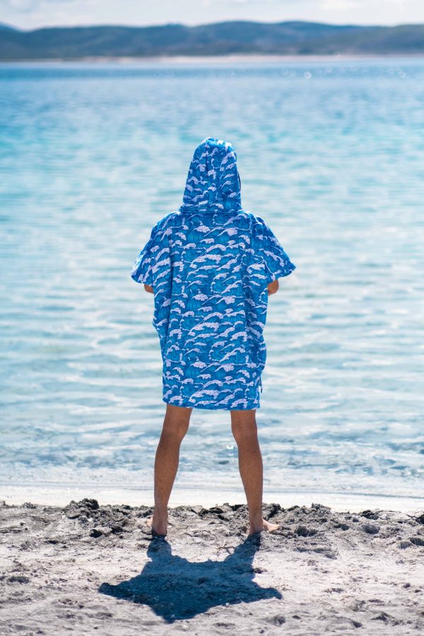 wave hooded beach towel