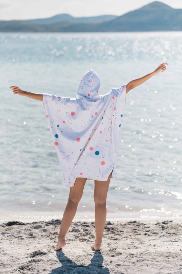 Dots and Lines Beach Poncho