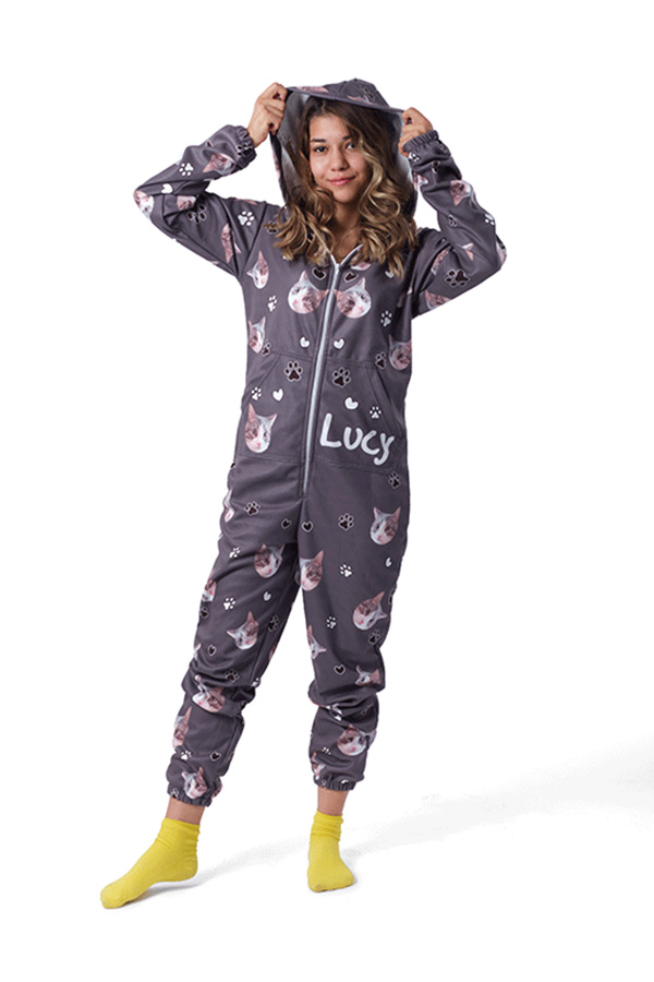 custom cat petie pajamas