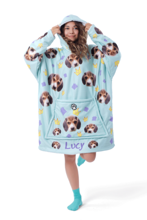 crown custom dog petie blanket