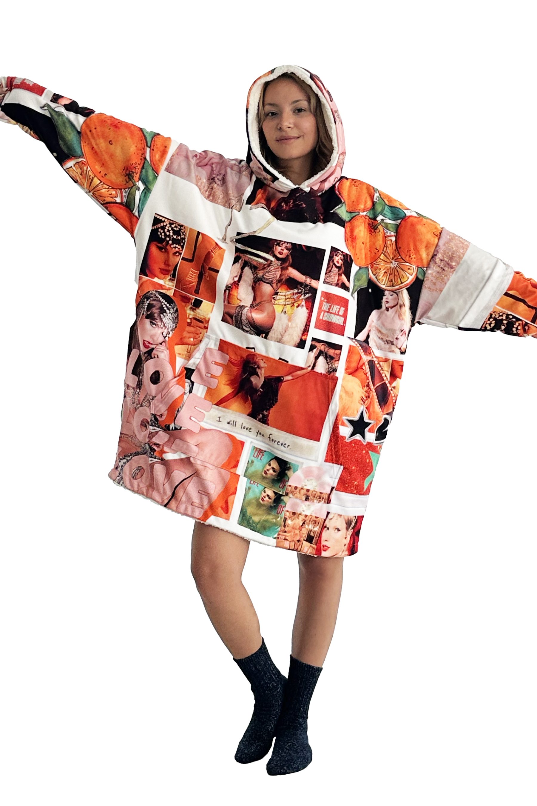 TLOAS Collage Hoodie Blanket